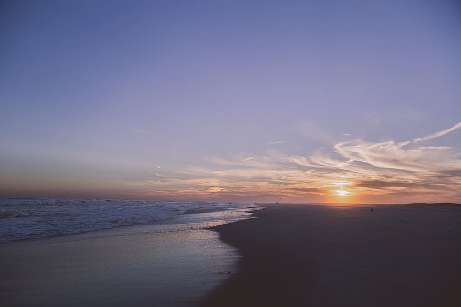 nature, sky, clouds, sea, ocean, water, beach, coast, waves HD wallpaper