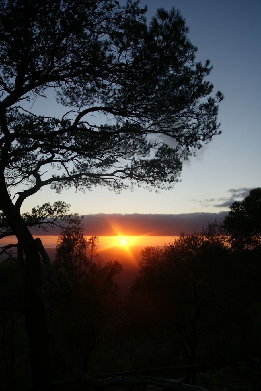 Sunset, Evening, Mood, Mallorca, at randa, near the sanctuary of our caring lady HD wallpaper