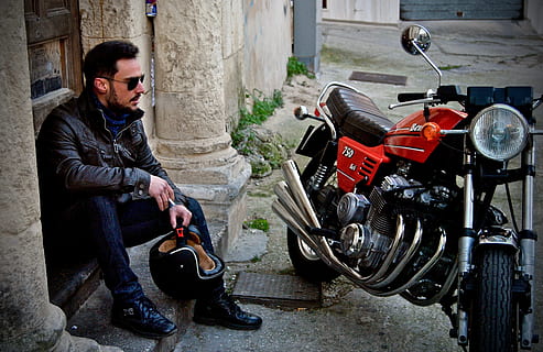 biker, benelli, 750, six, moto, motorcycles, dom, way, street HD wallpaper
