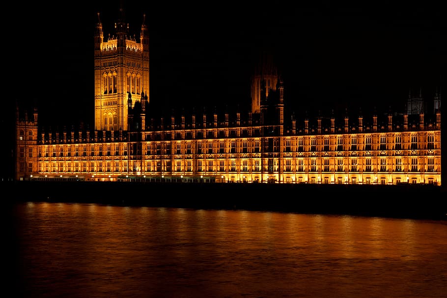 West Minster Palace, architecture, britain, building, city, dark HD wallpaper