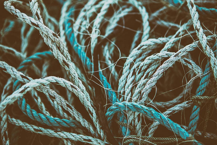 Close-up shot of fishing rope texture, image captured in Deal, Kent, England, HD wallpaper