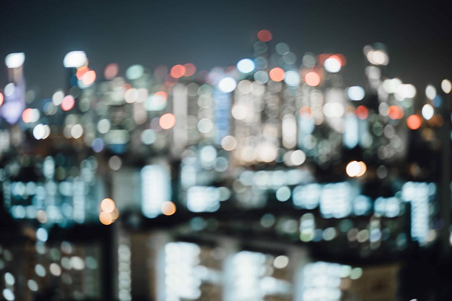 untitled, bokeh, light, night, metropolis, city, city light HD wallpaper