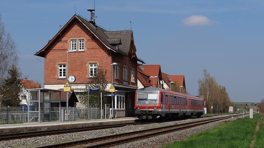 rammingen, vt 628 units, railway station, brenz railway, kbs 757, HD wallpaper