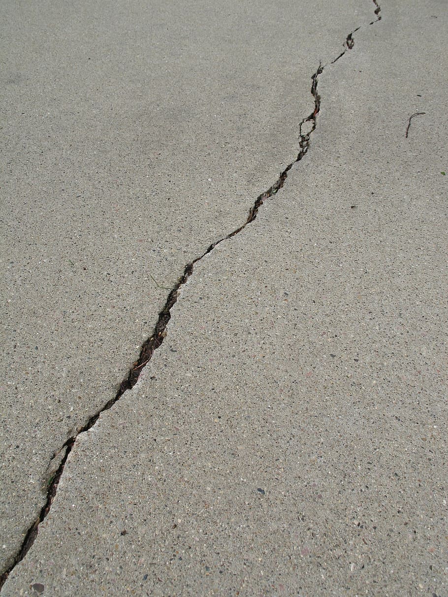 cracked concrete surface, cement, gray, repair, rough, wall HD wallpaper