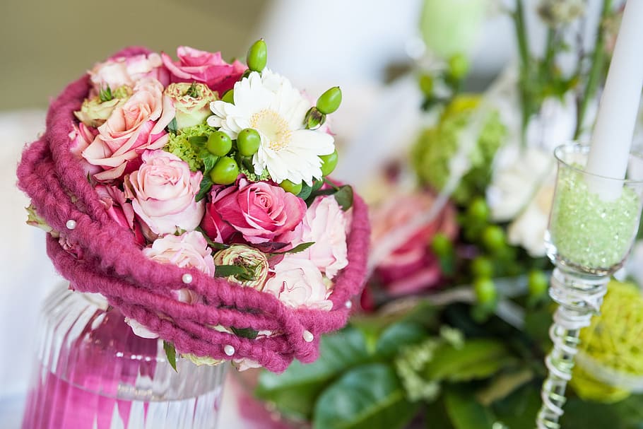 Flowers for wedding bride, various, bouquet, celebration, rose - Flower HD wallpaper