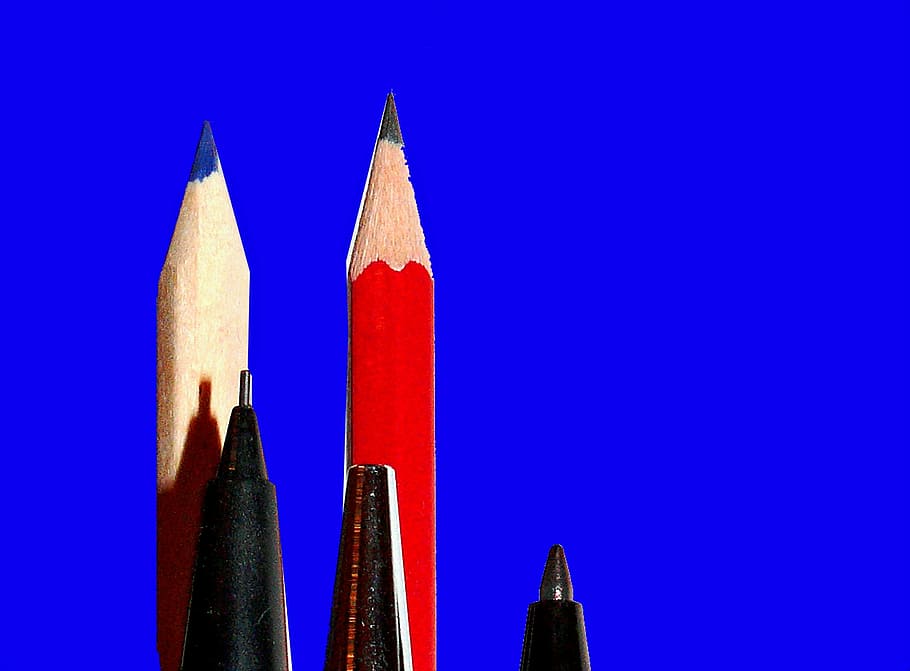 pencils, graphite pencils, leave, draw, pointed, pens, writing accessories, HD wallpaper