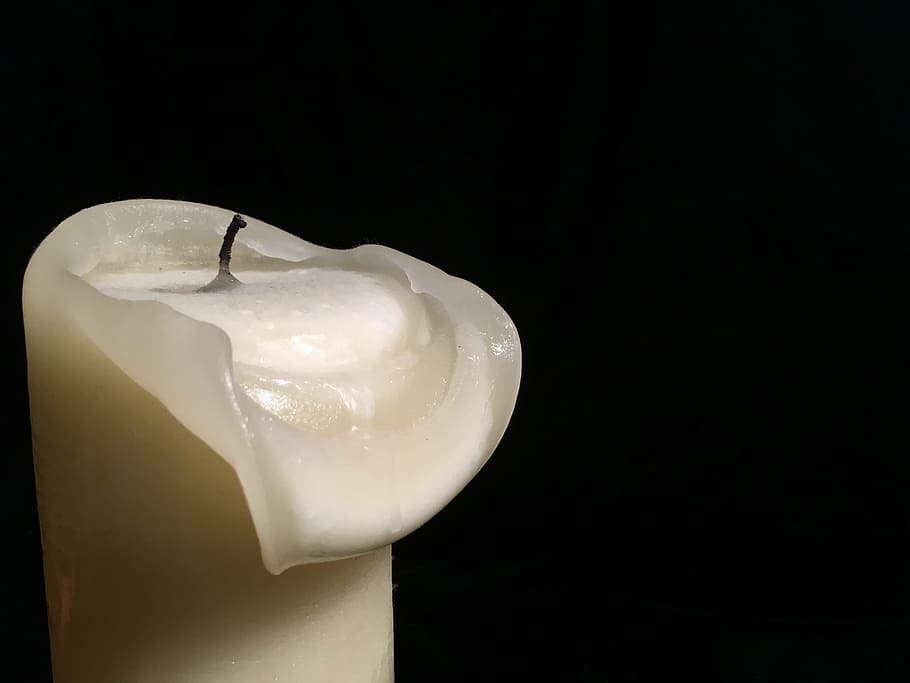 candle, wax, drop, candlelight, fire, extinguished, burn, burnt HD wallpaper