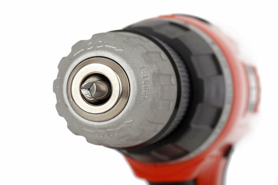 red power drill, head, construction, cordless, drilling, electric HD wallpaper