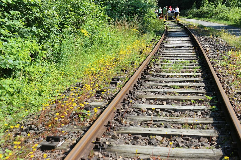 seemed, railway, train, obsolete, gleise, trace, track, rail transportation HD wallpaper