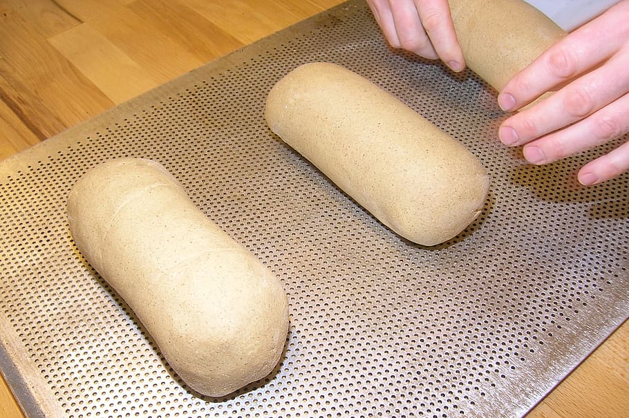 Person Making Brown Bread, baker, baking, close-up, dining, dough HD wallpaper