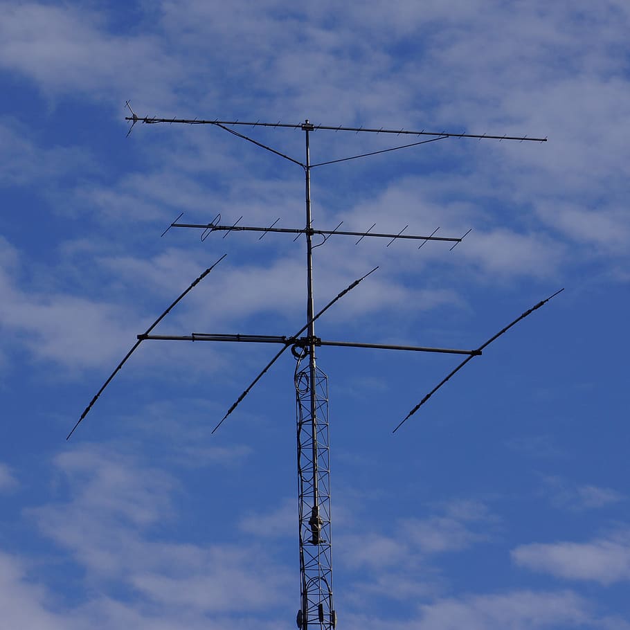 Antenna, Mast, Signal, Reception, Radio, cable, cloud - sky, HD wallpaper