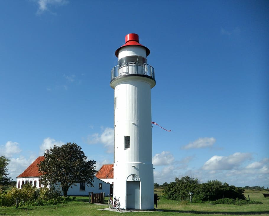 lighthouse, holiday, denmark, sky, built structure, building exterior HD wallpaper