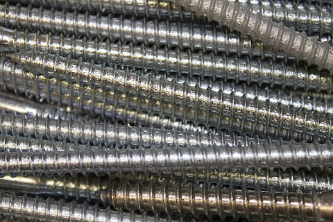 gray rebars, screw, metal, thread, hardware, metallic, steel HD wallpaper