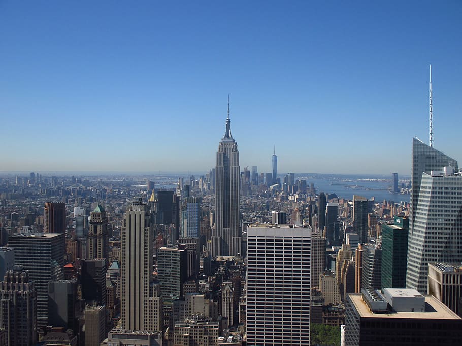 skyscraper, manhattan, new york, building exterior, built structure HD wallpaper