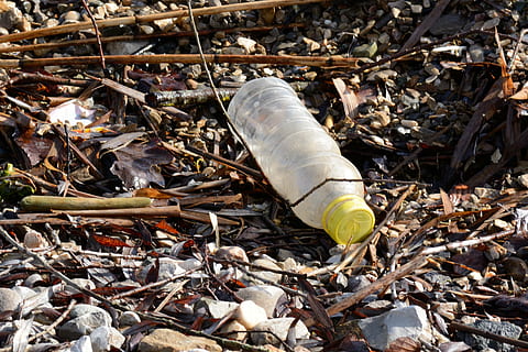 clear plastic bottle on ground, recycling, garbage, environmental protection HD wallpaper
