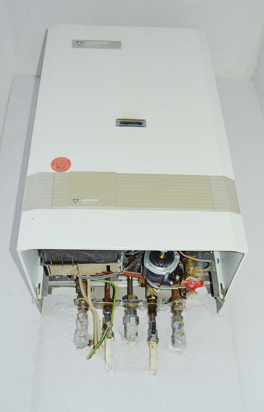 white metal machine, heating, gas water heater, floor heating, HD wallpaper