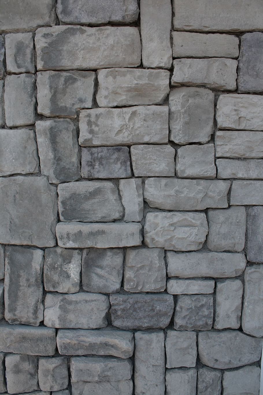 stone, wall, blocks, background, gray, textured, rock, full frame HD wallpaper