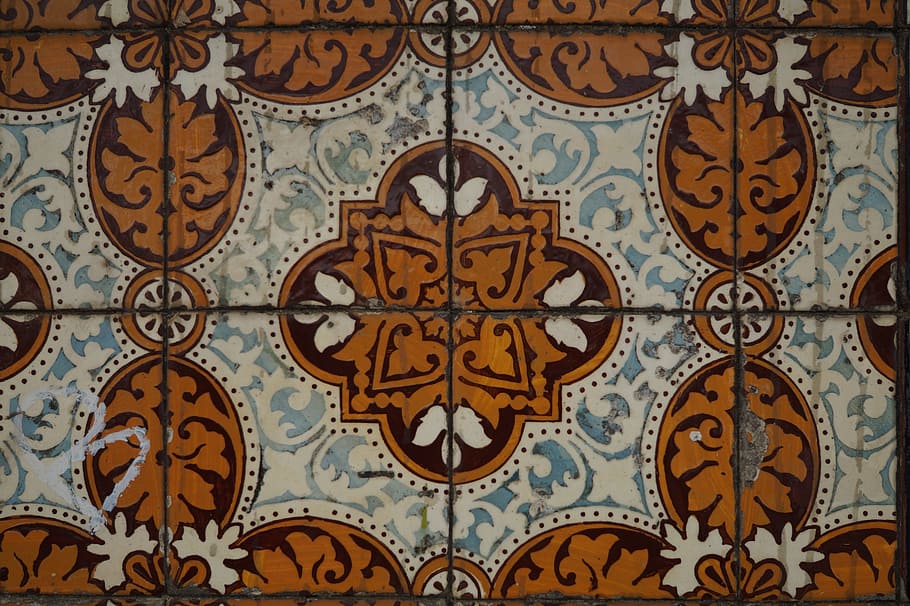 Tiles, Lisbon, Tradition, pattern, backgrounds, architecture HD wallpaper