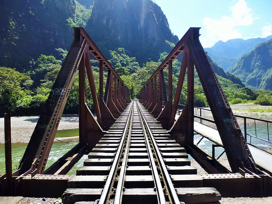 Hd Wallpaper: Bridge, Railway, Rail Traffic, Train, Railway Bridge 