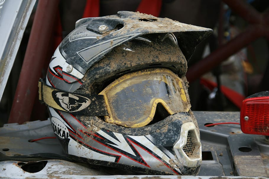 Helm, Motorbike, Helmet, Rally, Mud, Race, motorbike helmet, HD wallpaper