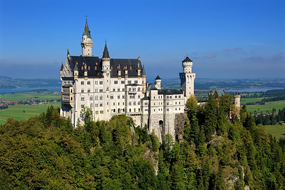 castle surrounded by trees, architecture, building, fortification HD wallpaper