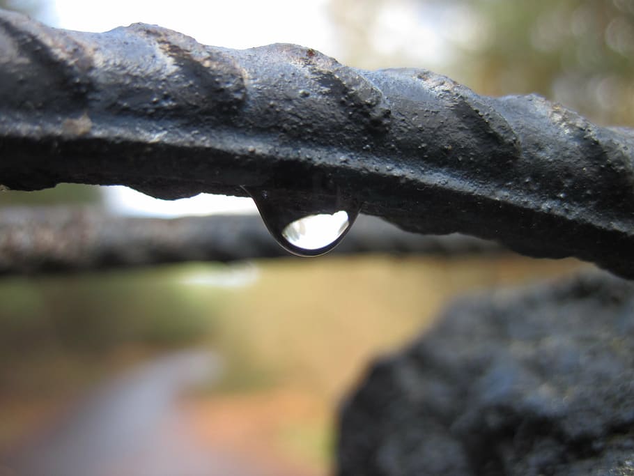 raindrop, mirroring, water, drip, macro, wet, drop of water HD wallpaper
