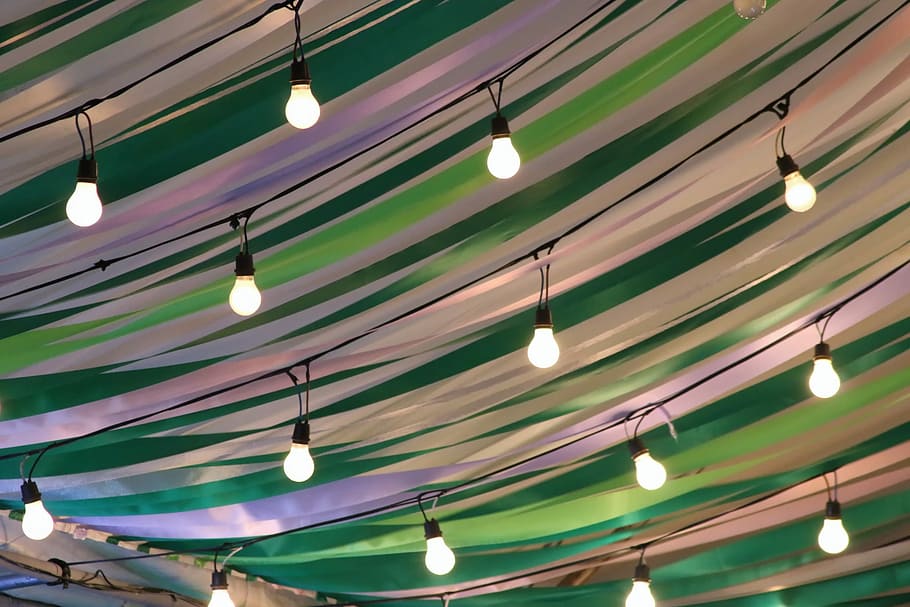 Lights, Light Bulbs, green, lighting equipment, illuminated HD wallpaper