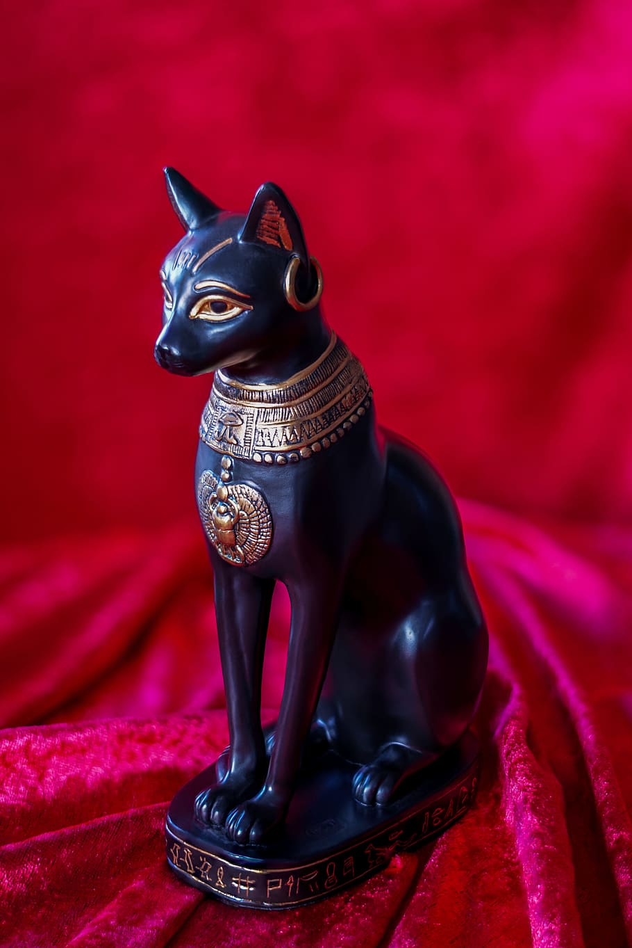 Bastet figurine, bastet cat, egypt, cat sculpture, statue, egyptian cat goddess