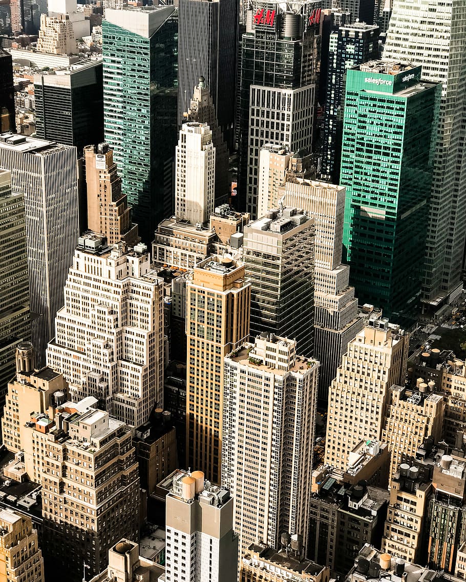 aerial photography of high-rise buildings, high-angle photo of high-rise buildings