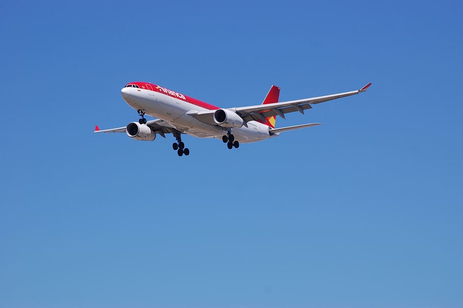 airplane, flight, sky, air vehicle, flying, blue, transportation HD wallpaper