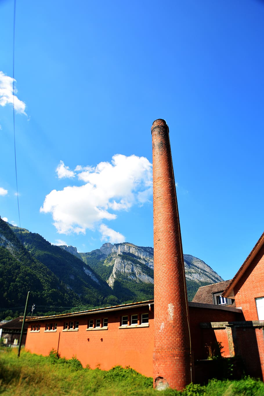 Chimney, House, Huge, sky, architecture, mountain, nature, landscape HD wallpaper