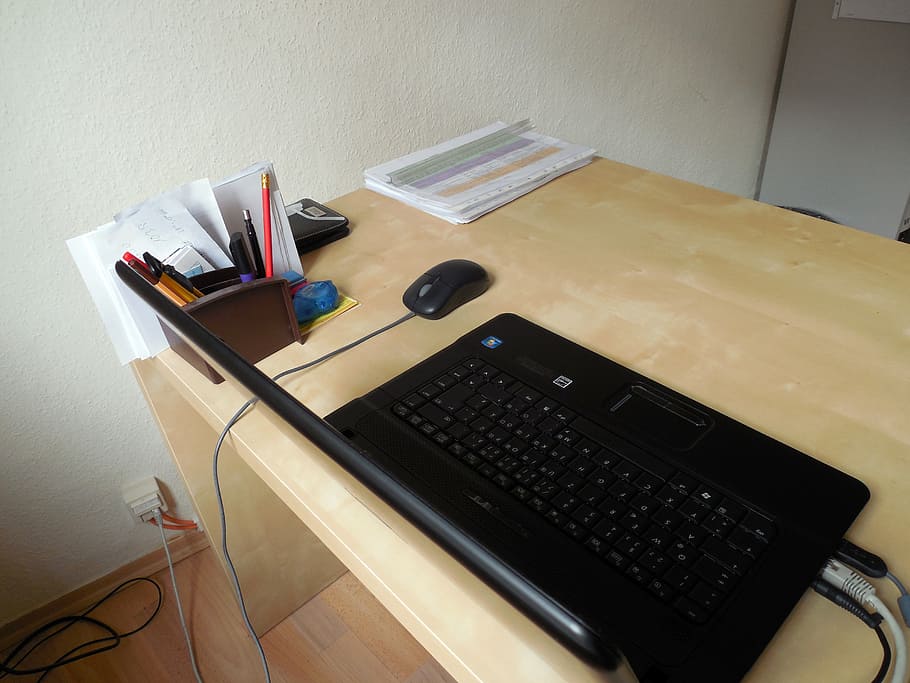 laptop, office, computer, workplace, business, profession, desk HD wallpaper
