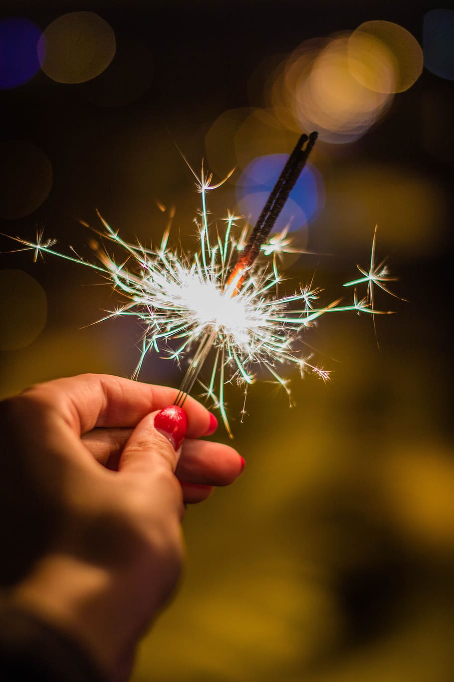 Person Holding Gray Firework, blur, blurred background, bokeh HD wallpaper