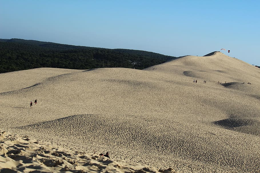 Desert, Sand, Sand, Dune, Landscape, Sky, white desert, travel HD wallpaper