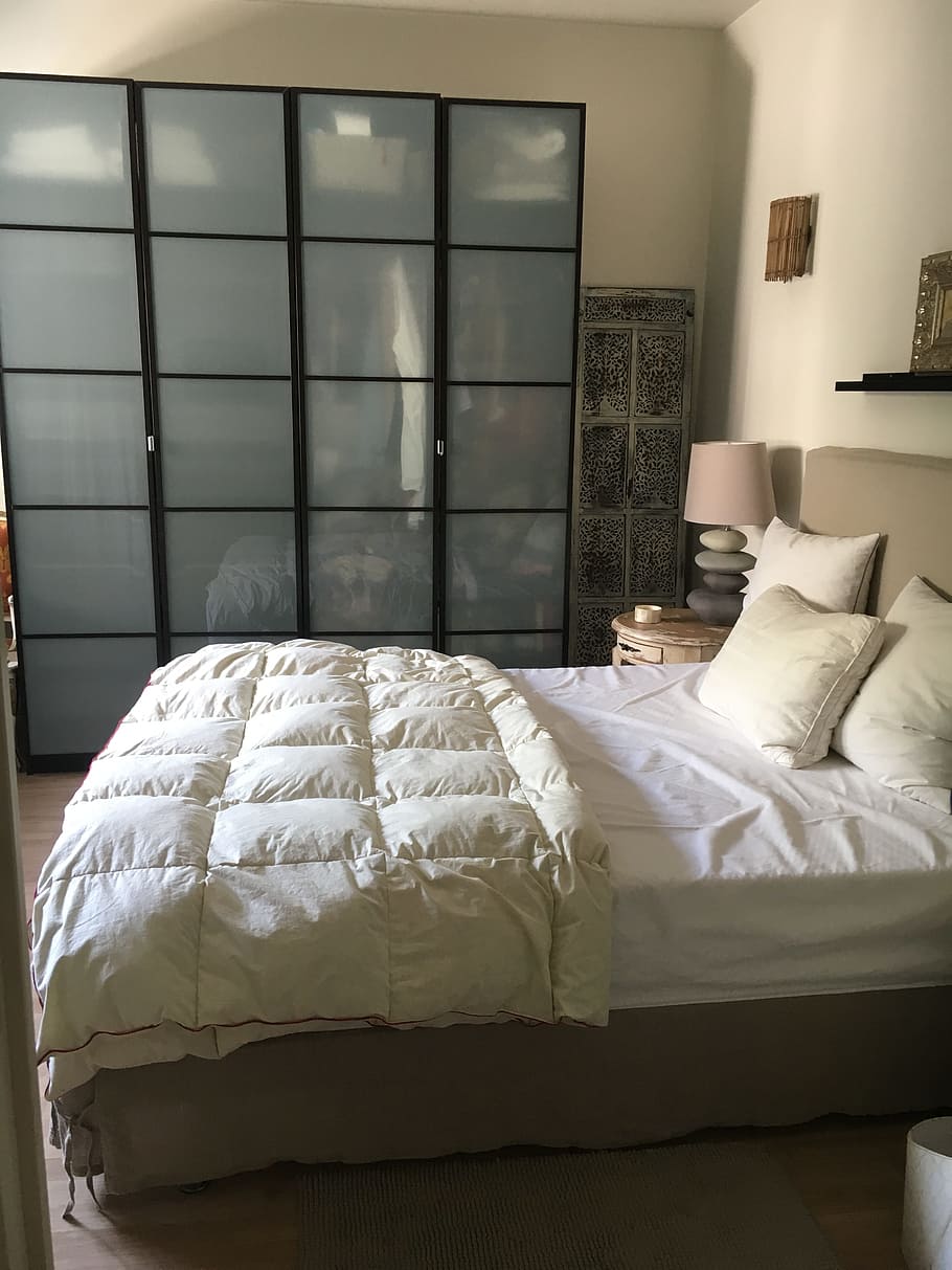 Bed, Bedroom, Interior, indoors, home interior, home showcase interior HD wallpaper