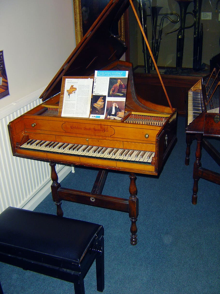 handel harpsichord, old instrument, prototype piano, antique