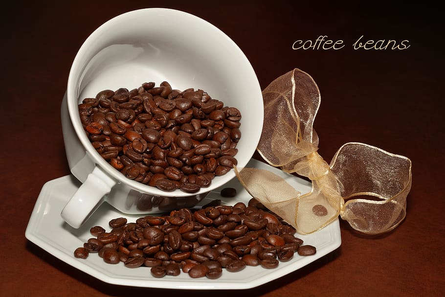 coffee, coffee beans, roasted, cup, tableware, aroma, caffeine HD wallpaper