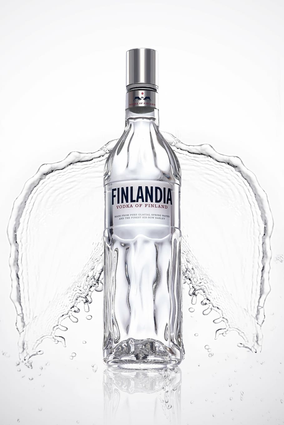 Finlandia liquor bottle, vodka, advertising, creative, drink