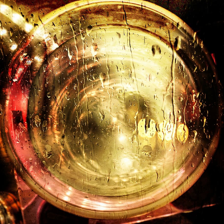 clear glass frame, water, liquid, drops, light, colorful, shiny HD wallpaper
