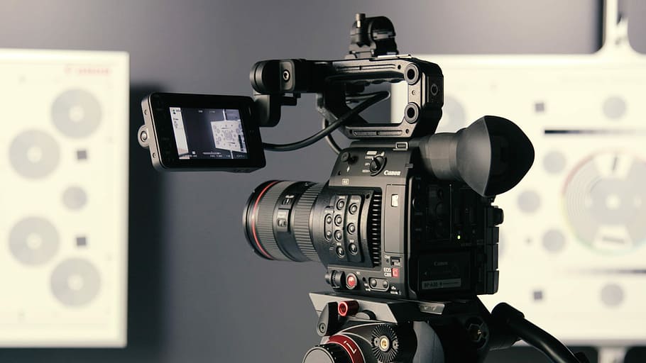 black DSLR camera with screen attachment, untitled, photography HD wallpaper