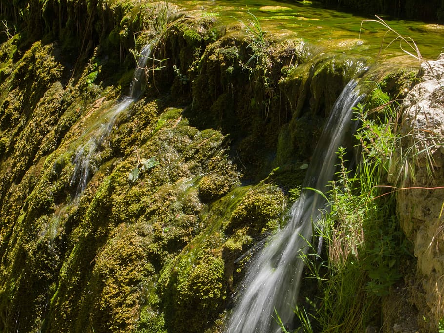 Water, Waterfall, Fall, River, Nature, current, no people, motion HD wallpaper