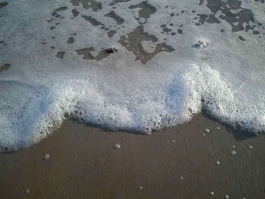 Beach, Foam, Wave, Ocean, Sea, Sea, Coast, water, sand, surf HD wallpaper