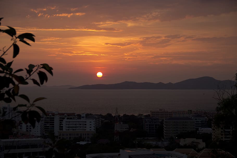 Sunset, Sky, Mountain, Nature, Landscape, cloud, evening, outdoor HD wallpaper