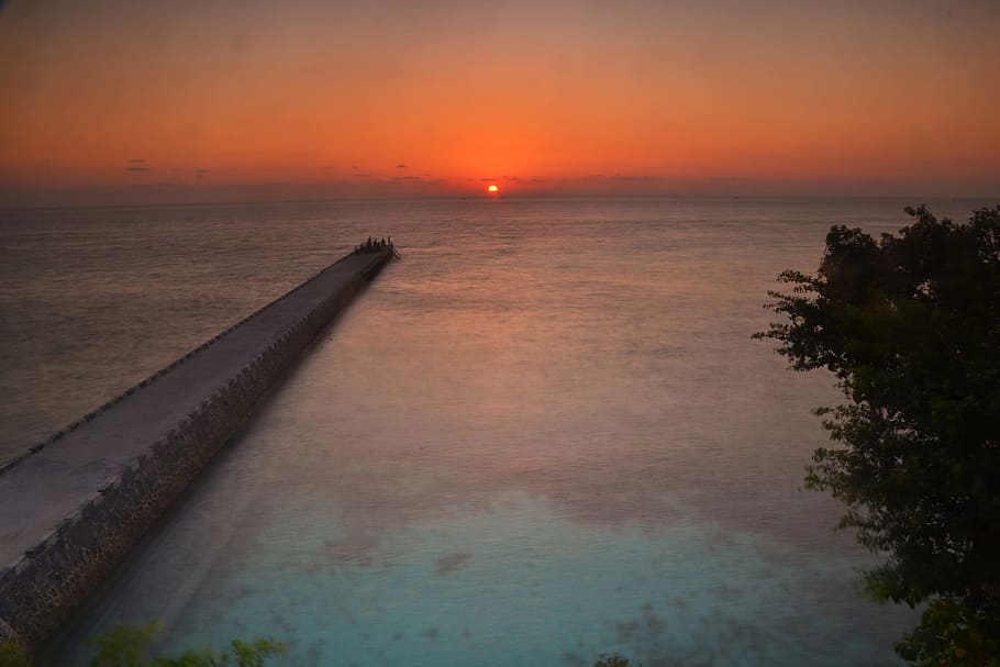 Sea, Sunset Beach, Nature, travel, landscape, beach sunset HD wallpaper