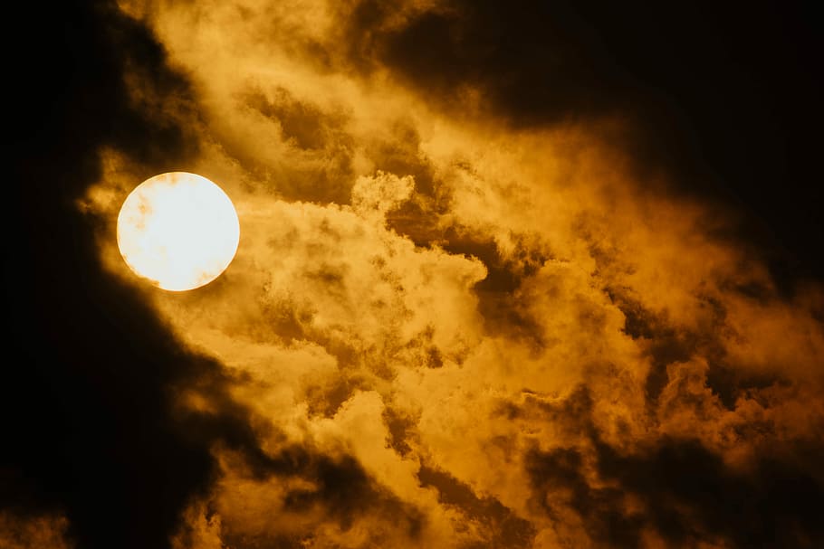 full moon during nighttime, close-up photo of full moon, sun HD wallpaper