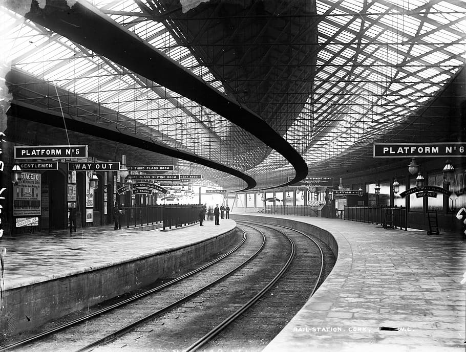 Glanmire Road Station in the 1890s in Cork, Ireland, photos, kent station