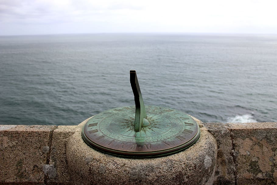Sun Clock, Time, Sea, architecture, stone, sundial, hour, solar HD wallpaper