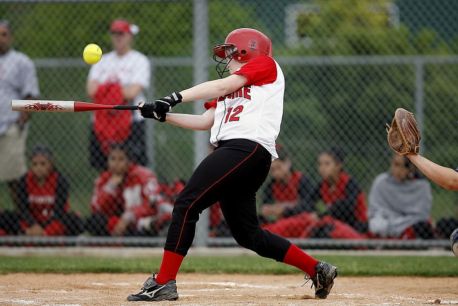 softball, batter, female, player, game, competition, teen, teenager HD wallpaper