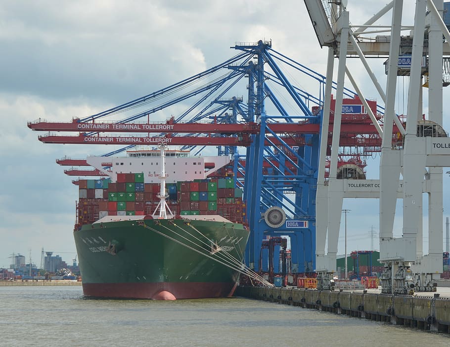 frachtschiff, freighter, technology, ship, cscl mercury, hamburg HD wallpaper