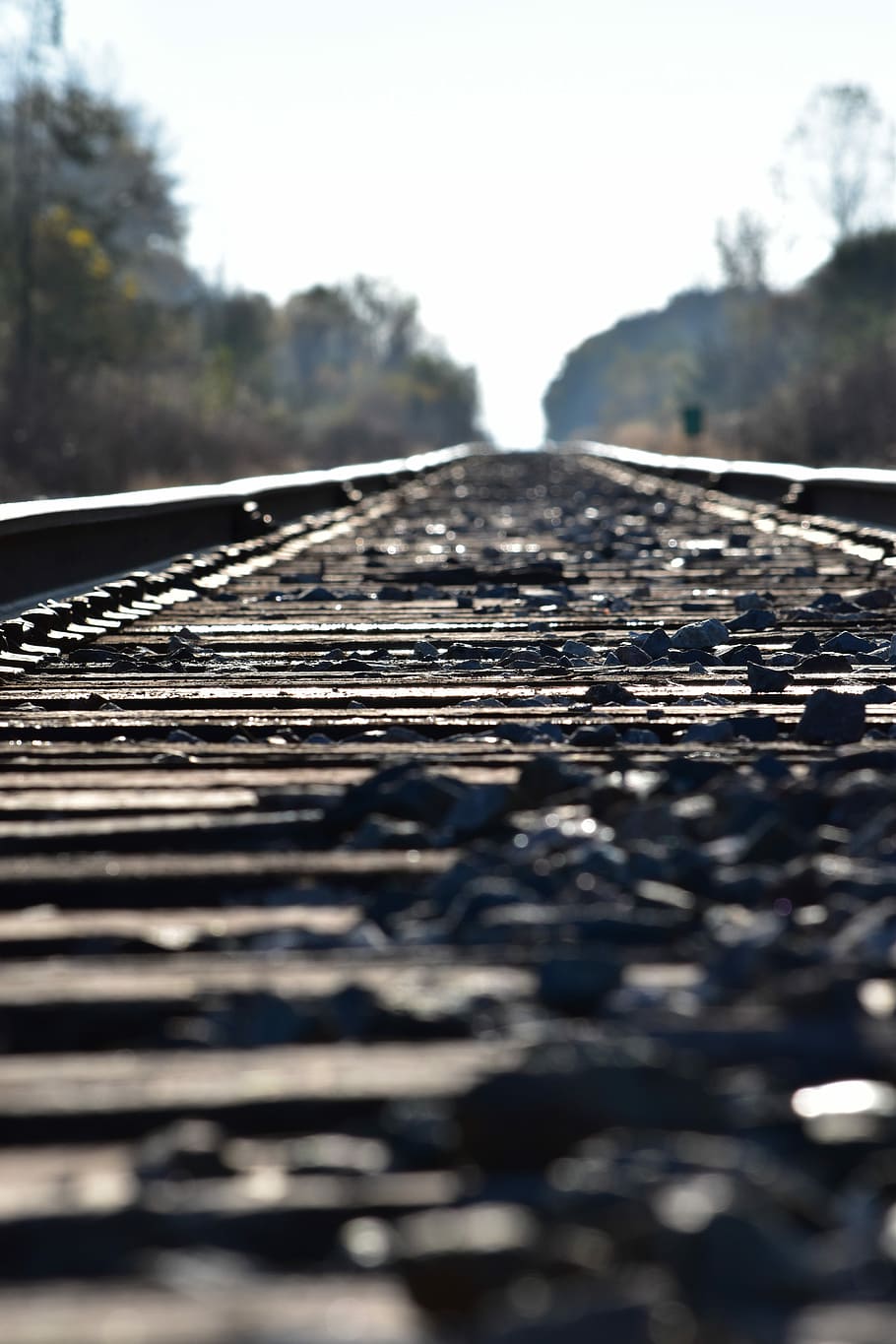 Train Tracks, Rocks, railroad, steel, perspective, journey HD wallpaper